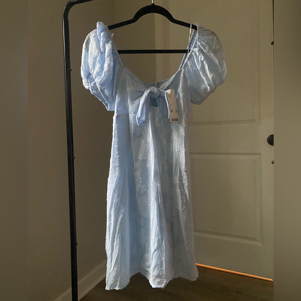 Urban Outfitters Blue Puff Sleeve Dress